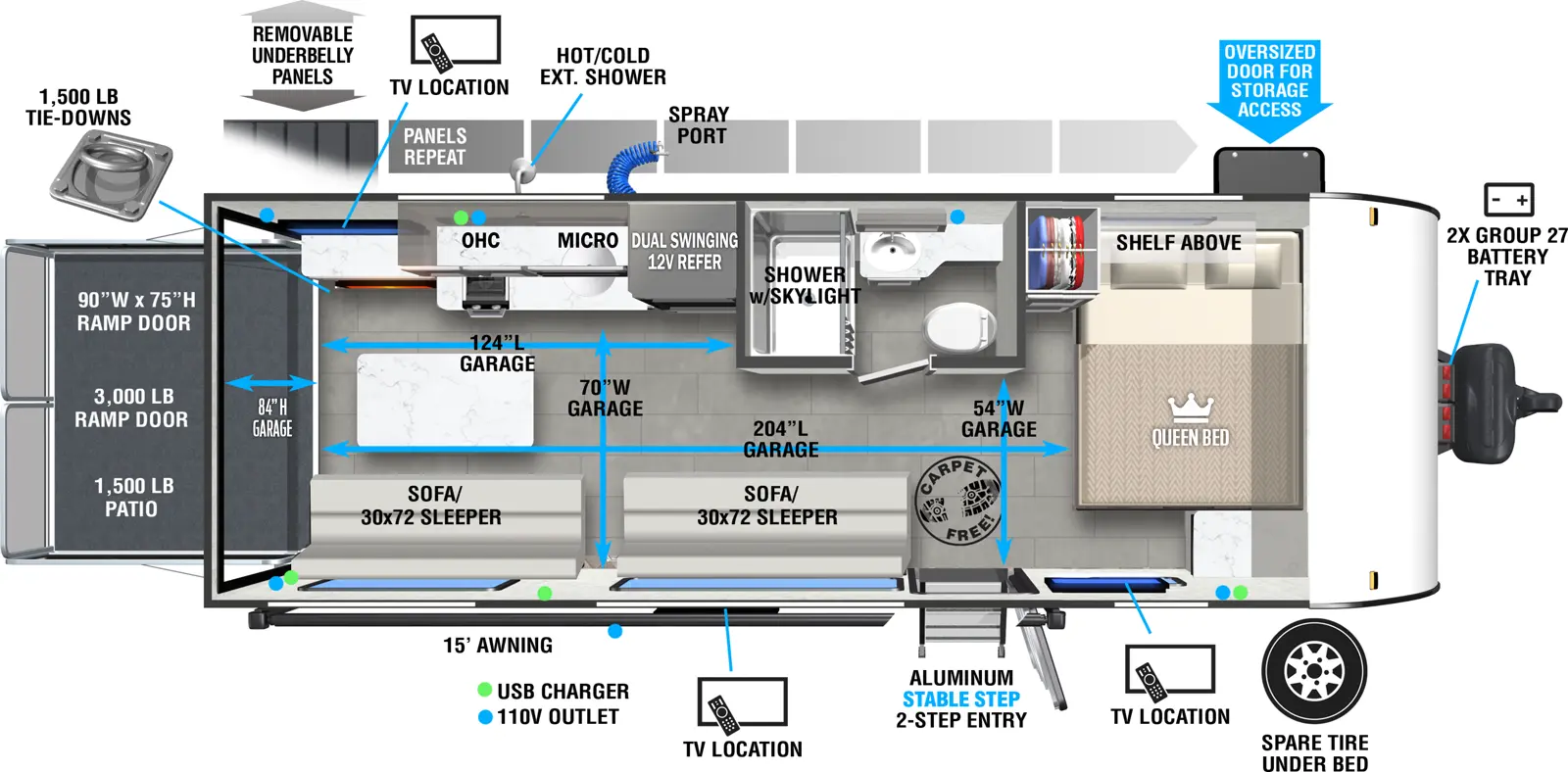 Wildwood Fsx 190RTK Floorplan